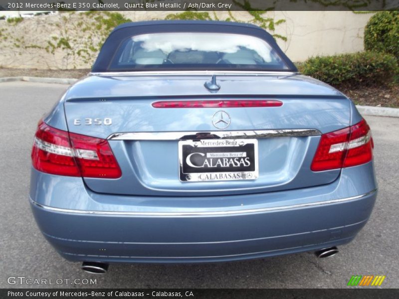 Quartz Blue Metallic / Ash/Dark Grey 2012 Mercedes-Benz E 350 Cabriolet