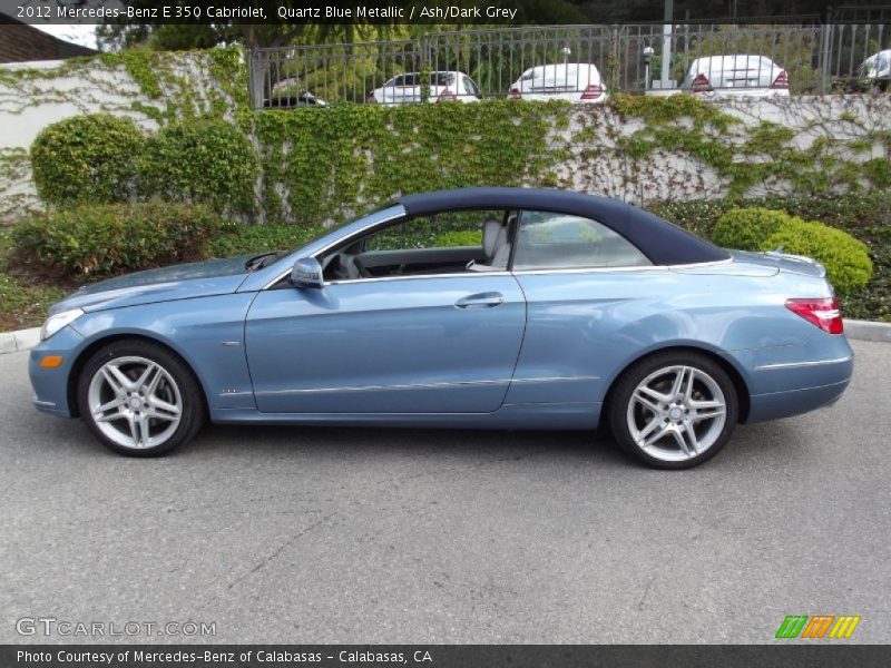 Quartz Blue Metallic / Ash/Dark Grey 2012 Mercedes-Benz E 350 Cabriolet