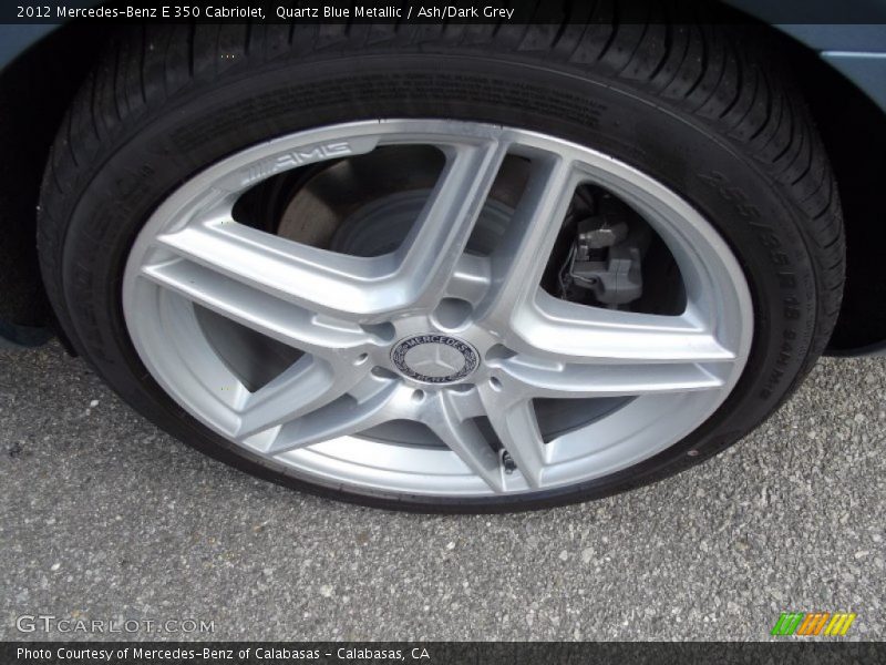 Quartz Blue Metallic / Ash/Dark Grey 2012 Mercedes-Benz E 350 Cabriolet