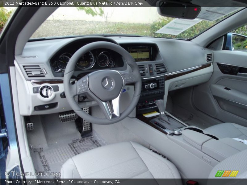 Quartz Blue Metallic / Ash/Dark Grey 2012 Mercedes-Benz E 350 Cabriolet
