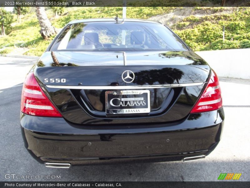 Black / Black 2012 Mercedes-Benz S 550 Sedan
