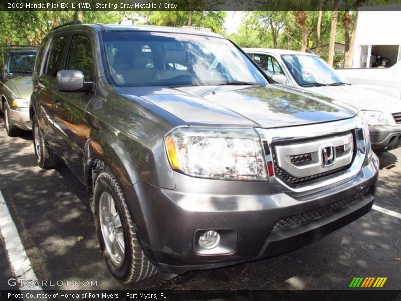 Sterling Gray Metallic / Gray 2009 Honda Pilot EX-L 4WD