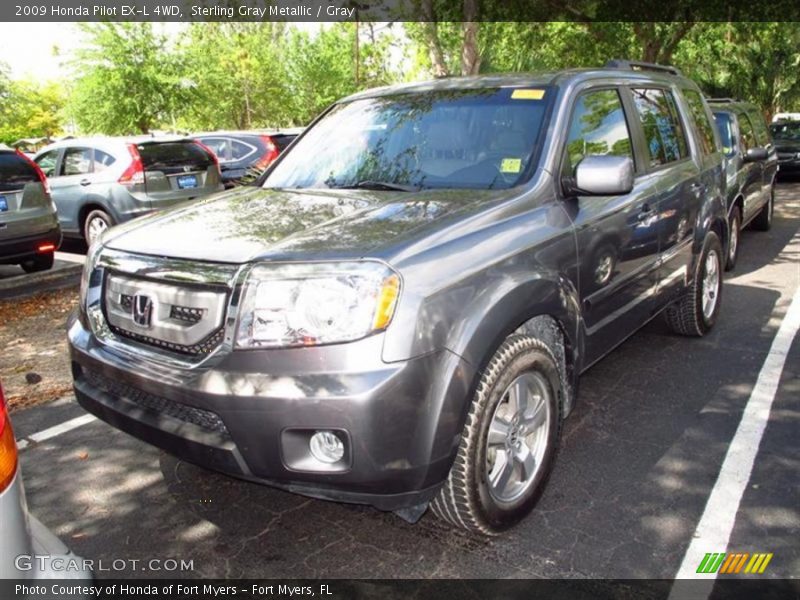Sterling Gray Metallic / Gray 2009 Honda Pilot EX-L 4WD