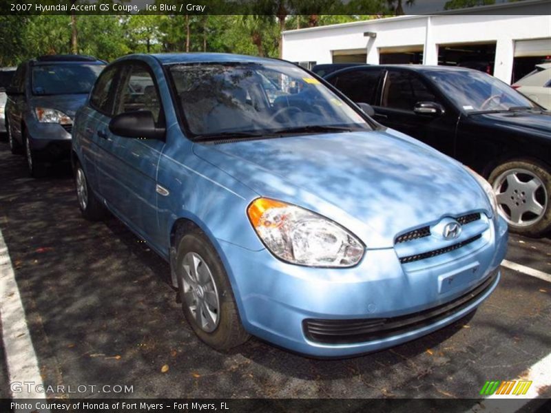 Ice Blue / Gray 2007 Hyundai Accent GS Coupe