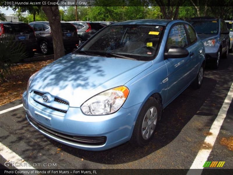 Ice Blue / Gray 2007 Hyundai Accent GS Coupe