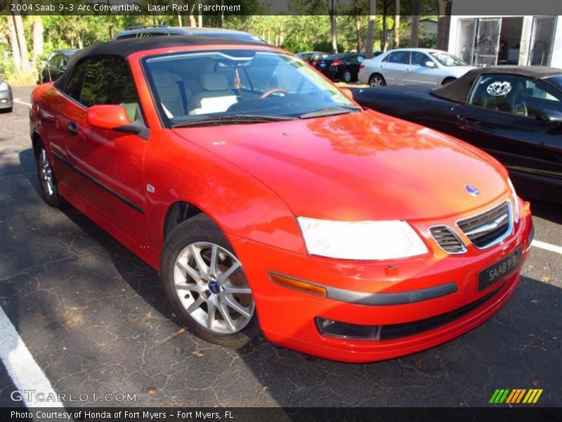 Laser Red / Parchment 2004 Saab 9-3 Arc Convertible