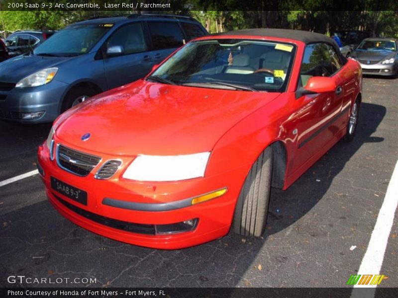 Laser Red / Parchment 2004 Saab 9-3 Arc Convertible