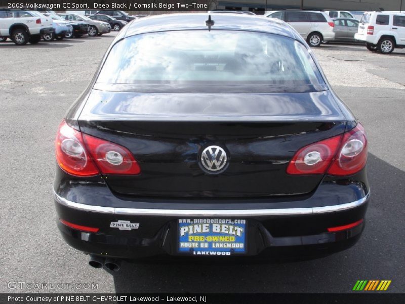 Deep Black / Cornsilk Beige Two-Tone 2009 Volkswagen CC Sport