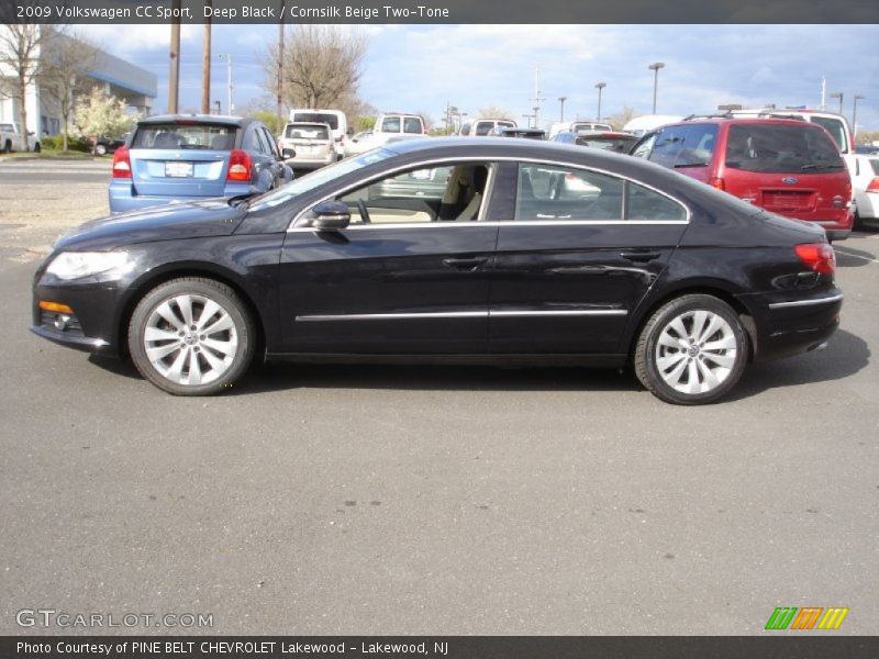 Deep Black / Cornsilk Beige Two-Tone 2009 Volkswagen CC Sport