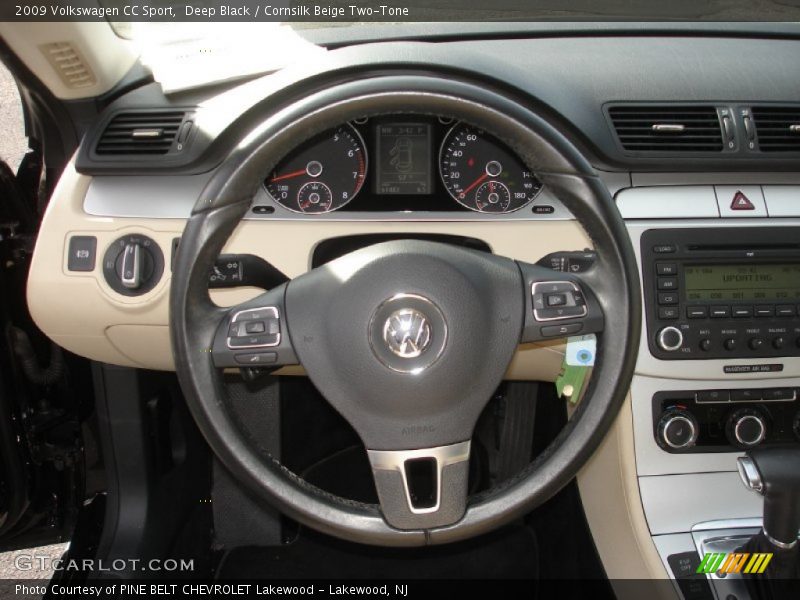 Deep Black / Cornsilk Beige Two-Tone 2009 Volkswagen CC Sport