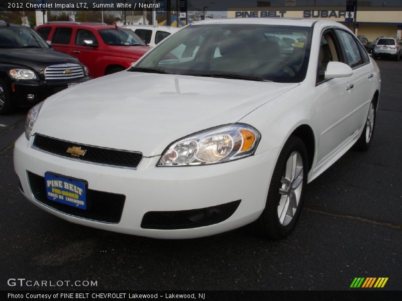 Summit White / Neutral 2012 Chevrolet Impala LTZ
