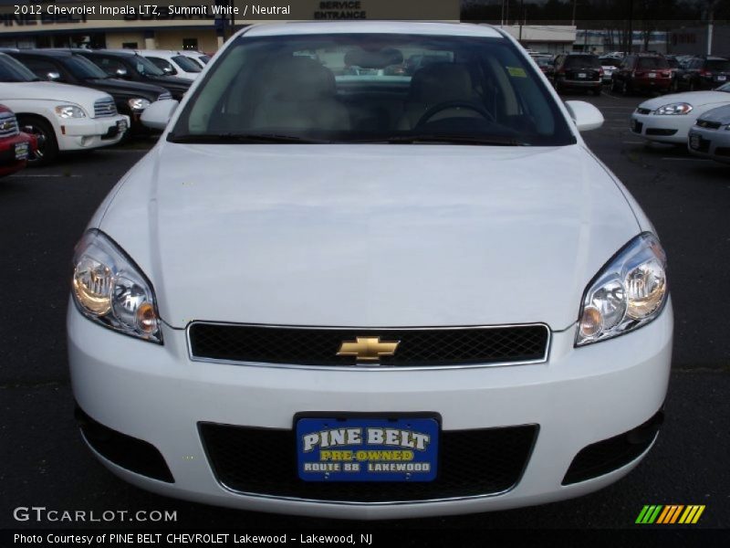 Summit White / Neutral 2012 Chevrolet Impala LTZ