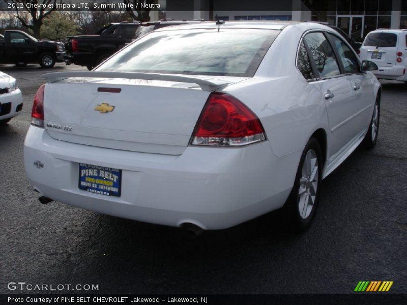 Summit White / Neutral 2012 Chevrolet Impala LTZ