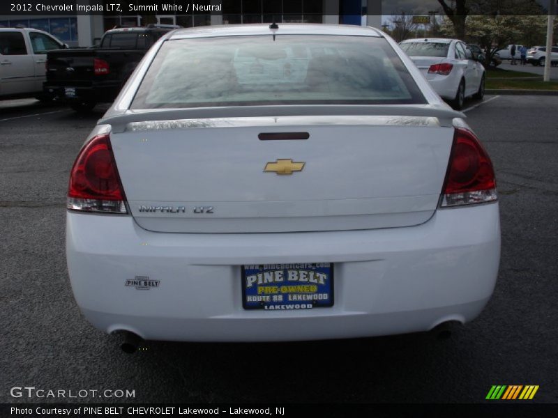 Summit White / Neutral 2012 Chevrolet Impala LTZ