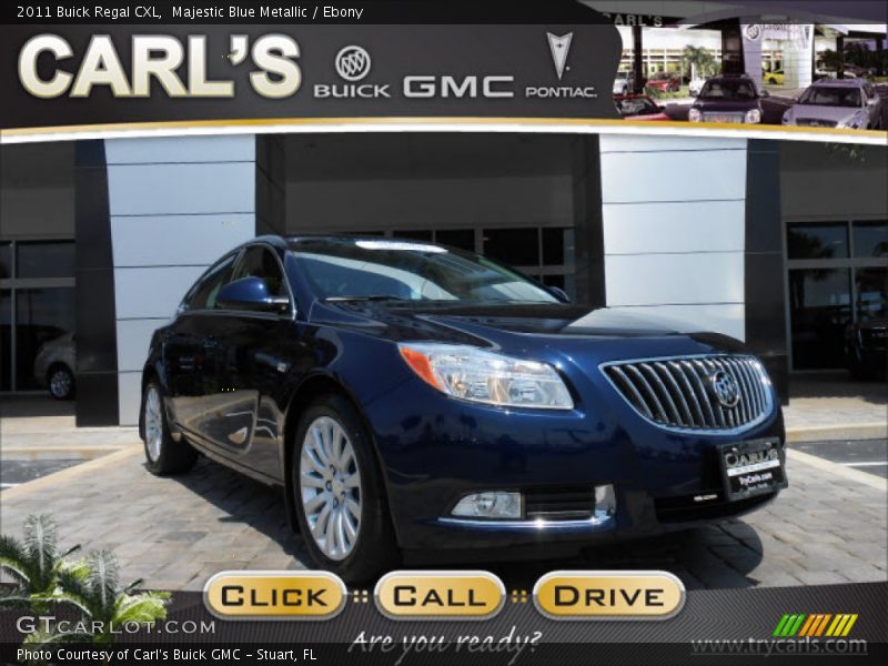 Majestic Blue Metallic / Ebony 2011 Buick Regal CXL