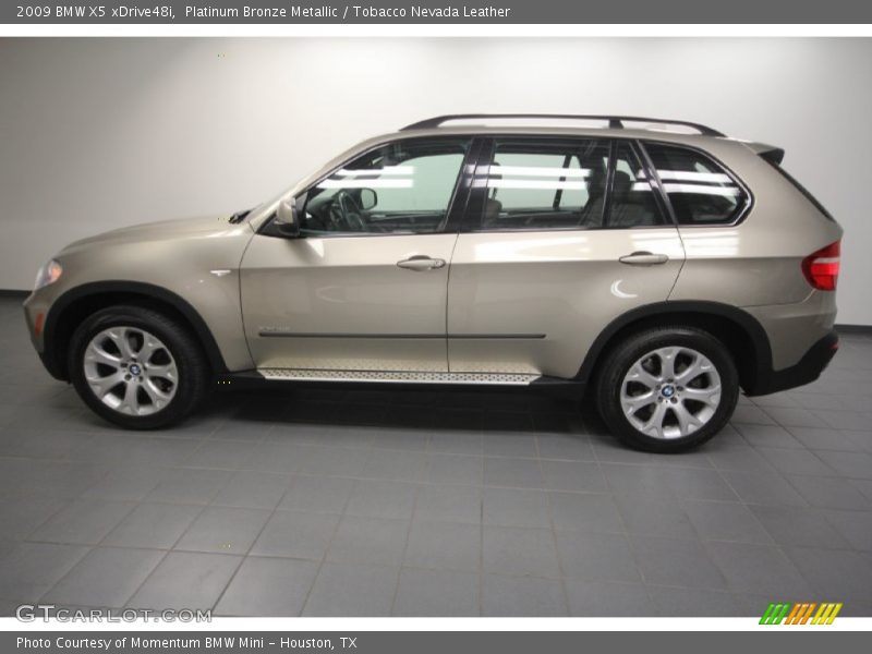 Platinum Bronze Metallic / Tobacco Nevada Leather 2009 BMW X5 xDrive48i