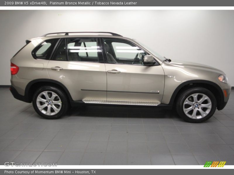 Platinum Bronze Metallic / Tobacco Nevada Leather 2009 BMW X5 xDrive48i