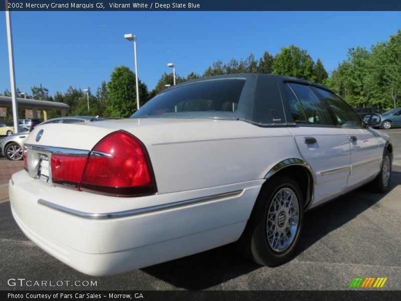 Vibrant White / Deep Slate Blue 2002 Mercury Grand Marquis GS