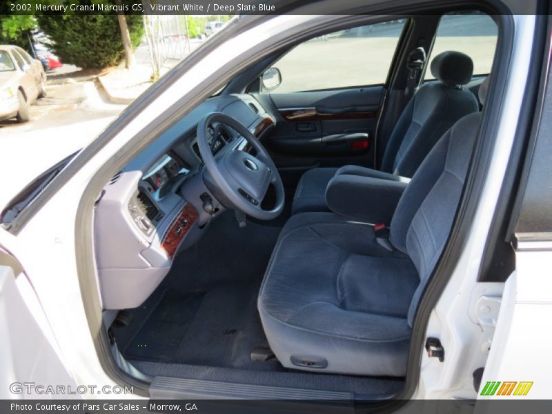 Vibrant White / Deep Slate Blue 2002 Mercury Grand Marquis GS