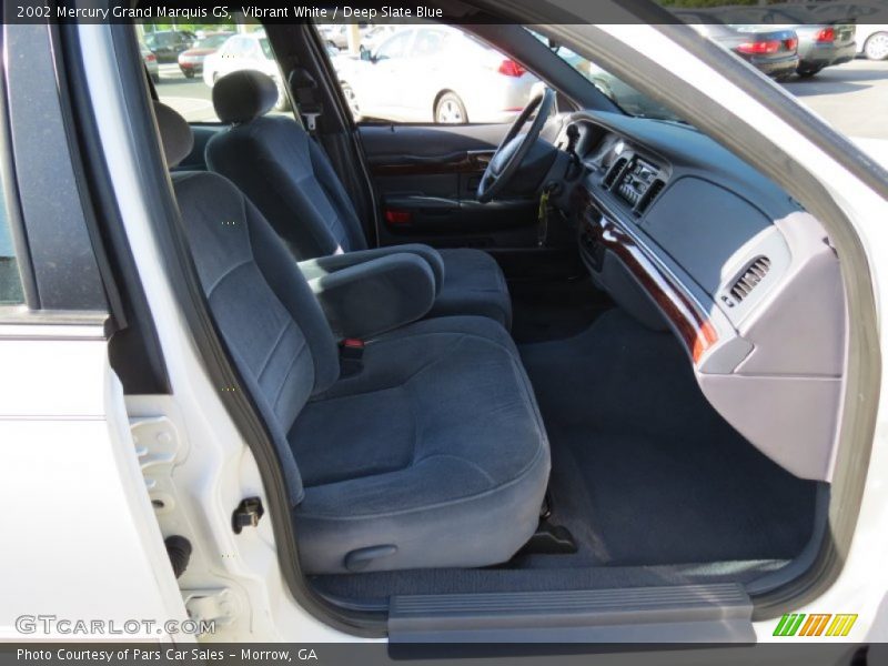 Vibrant White / Deep Slate Blue 2002 Mercury Grand Marquis GS