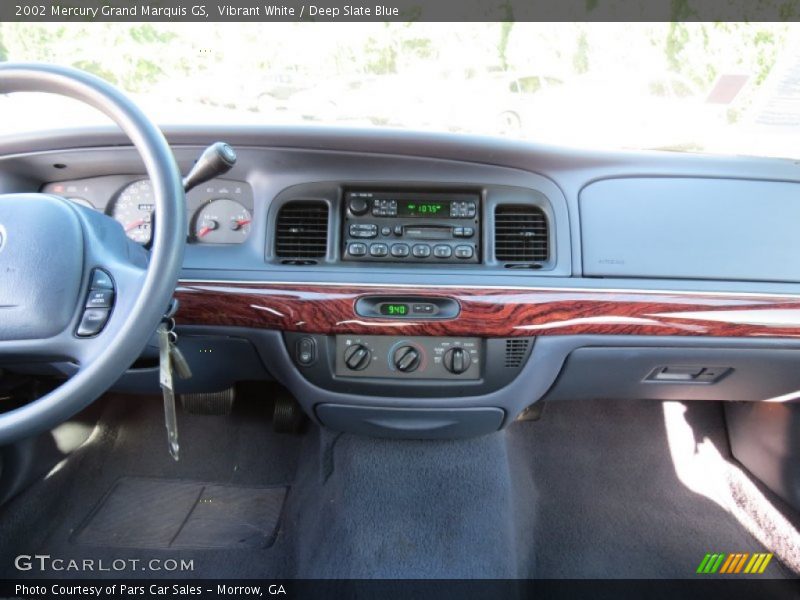 Vibrant White / Deep Slate Blue 2002 Mercury Grand Marquis GS