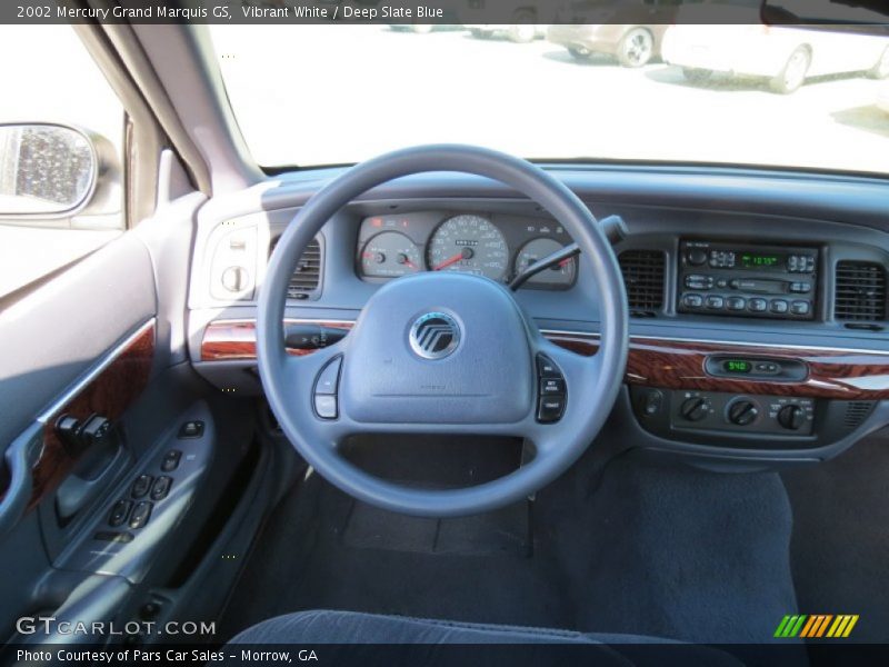 Vibrant White / Deep Slate Blue 2002 Mercury Grand Marquis GS
