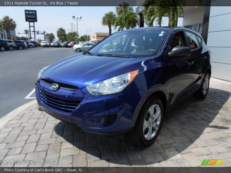Iris Blue / Taupe 2011 Hyundai Tucson GL