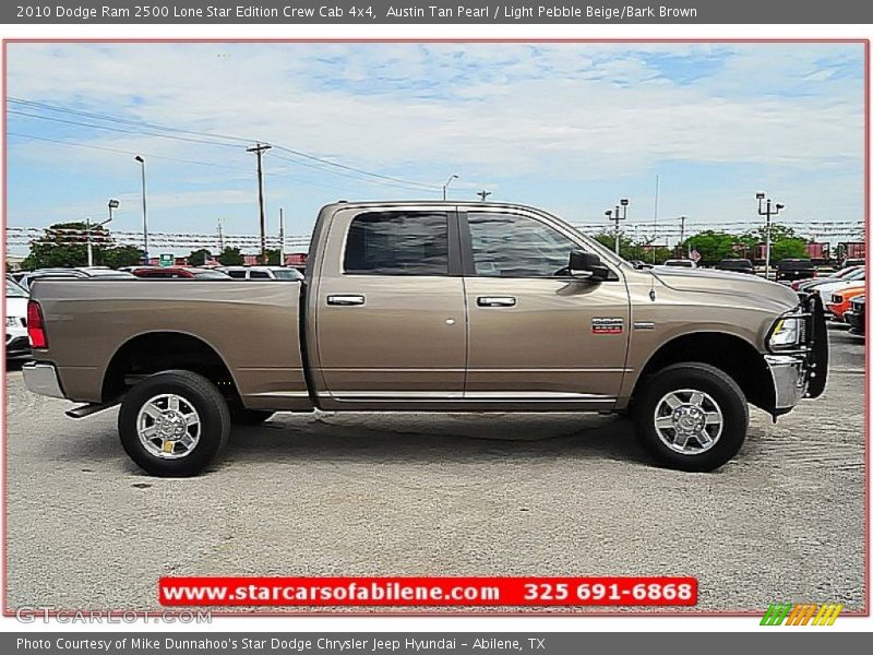 Austin Tan Pearl / Light Pebble Beige/Bark Brown 2010 Dodge Ram 2500 Lone Star Edition Crew Cab 4x4