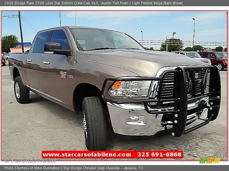 Austin Tan Pearl / Light Pebble Beige/Bark Brown 2010 Dodge Ram 2500 Lone Star Edition Crew Cab 4x4