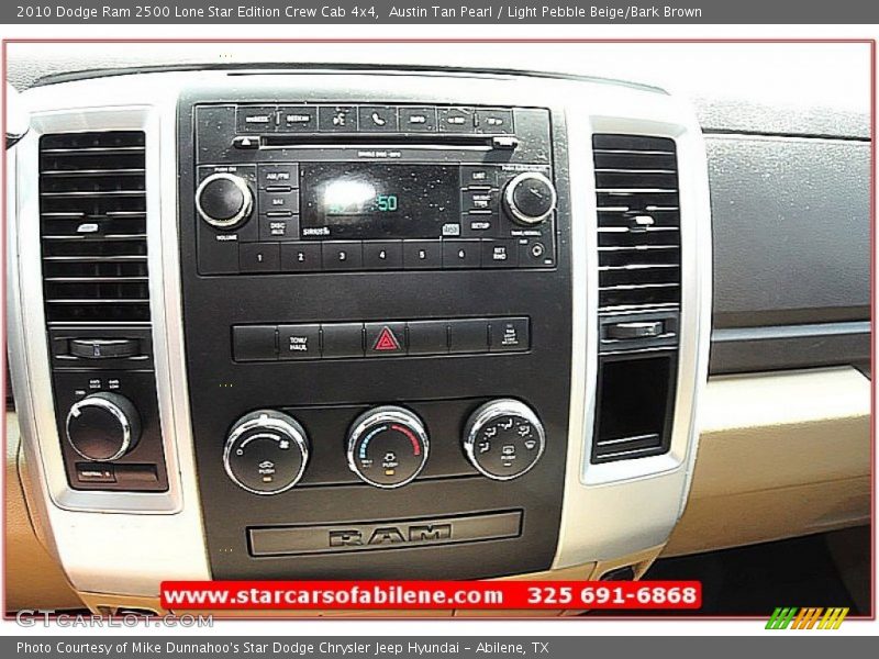 Austin Tan Pearl / Light Pebble Beige/Bark Brown 2010 Dodge Ram 2500 Lone Star Edition Crew Cab 4x4