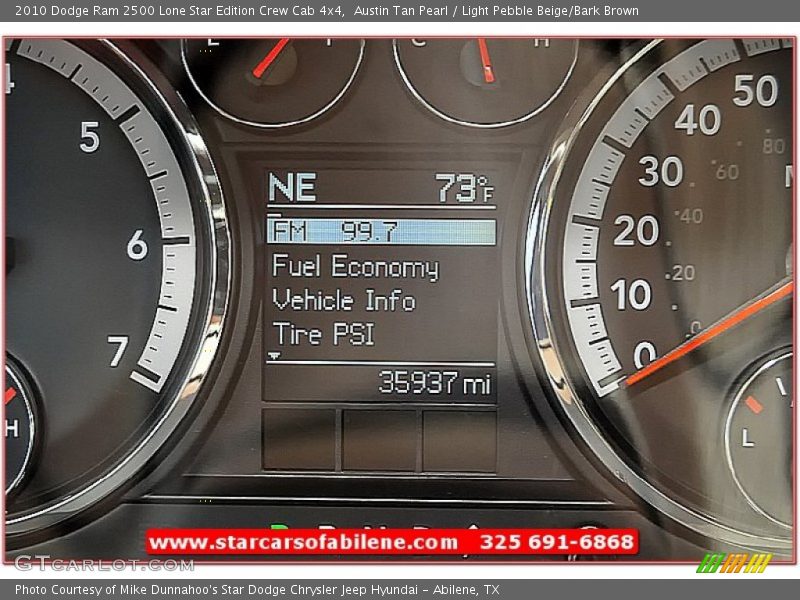Austin Tan Pearl / Light Pebble Beige/Bark Brown 2010 Dodge Ram 2500 Lone Star Edition Crew Cab 4x4