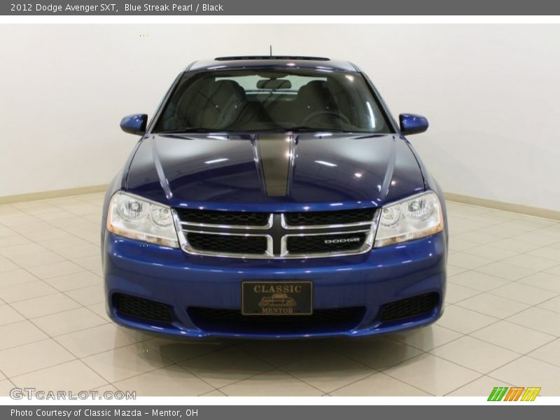 Blue Streak Pearl / Black 2012 Dodge Avenger SXT