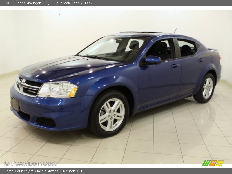 Blue Streak Pearl / Black 2012 Dodge Avenger SXT