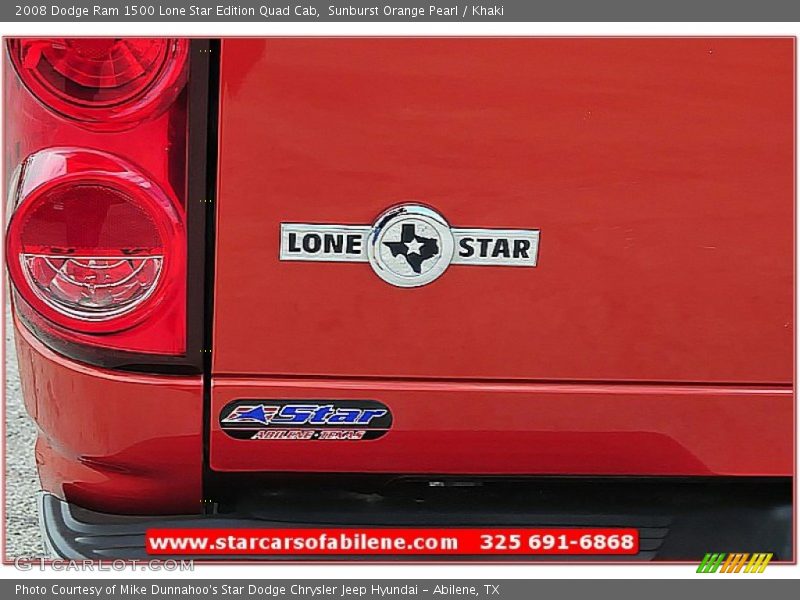 Sunburst Orange Pearl / Khaki 2008 Dodge Ram 1500 Lone Star Edition Quad Cab