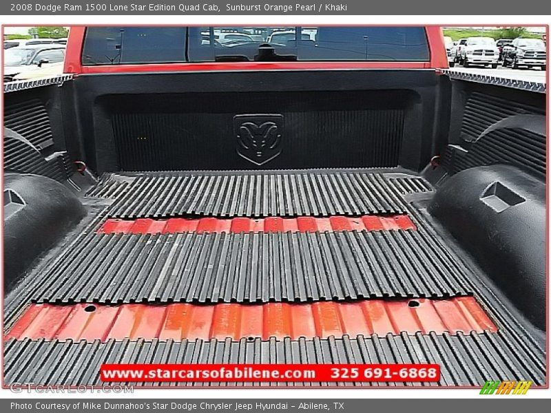 Sunburst Orange Pearl / Khaki 2008 Dodge Ram 1500 Lone Star Edition Quad Cab
