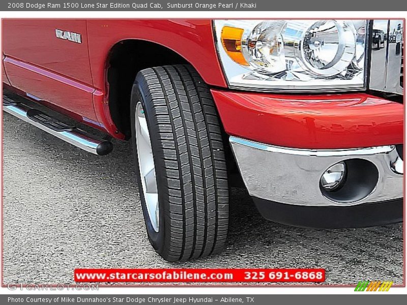 Sunburst Orange Pearl / Khaki 2008 Dodge Ram 1500 Lone Star Edition Quad Cab