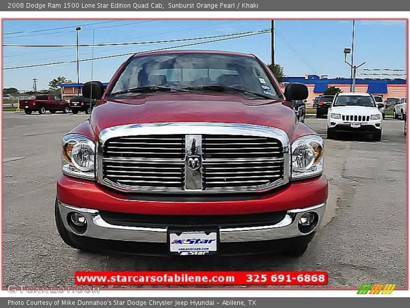 Sunburst Orange Pearl / Khaki 2008 Dodge Ram 1500 Lone Star Edition Quad Cab