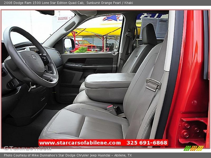 Sunburst Orange Pearl / Khaki 2008 Dodge Ram 1500 Lone Star Edition Quad Cab