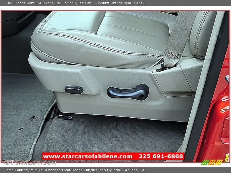 Sunburst Orange Pearl / Khaki 2008 Dodge Ram 1500 Lone Star Edition Quad Cab