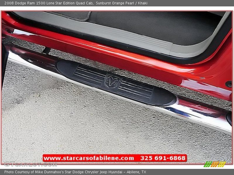 Sunburst Orange Pearl / Khaki 2008 Dodge Ram 1500 Lone Star Edition Quad Cab