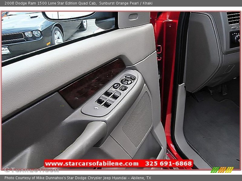 Sunburst Orange Pearl / Khaki 2008 Dodge Ram 1500 Lone Star Edition Quad Cab