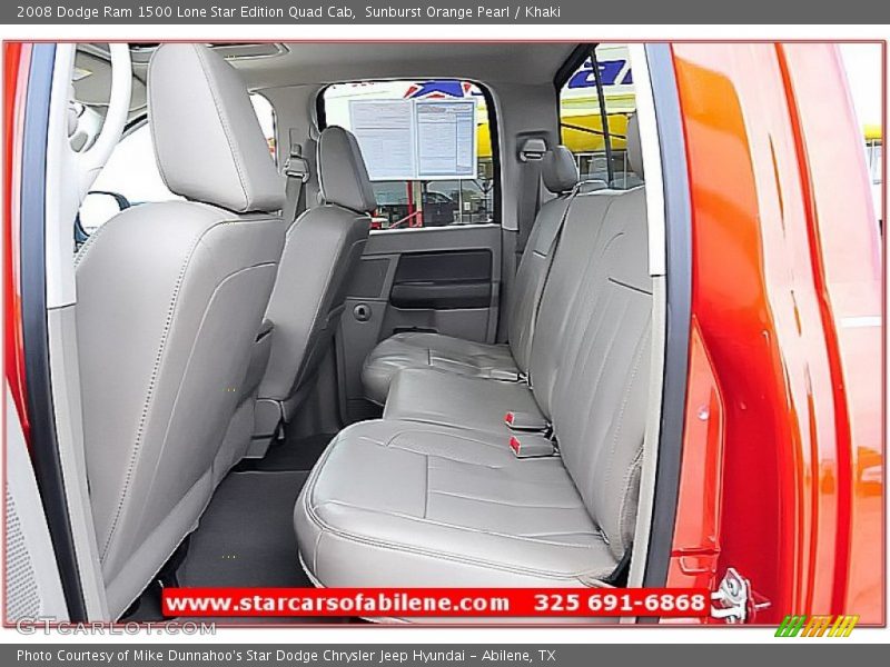 Sunburst Orange Pearl / Khaki 2008 Dodge Ram 1500 Lone Star Edition Quad Cab
