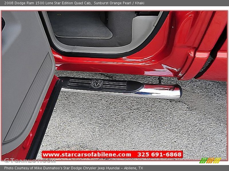 Sunburst Orange Pearl / Khaki 2008 Dodge Ram 1500 Lone Star Edition Quad Cab