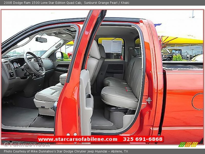 Sunburst Orange Pearl / Khaki 2008 Dodge Ram 1500 Lone Star Edition Quad Cab