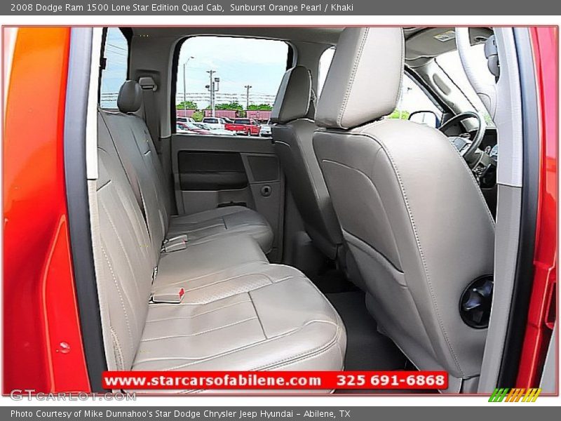 Sunburst Orange Pearl / Khaki 2008 Dodge Ram 1500 Lone Star Edition Quad Cab