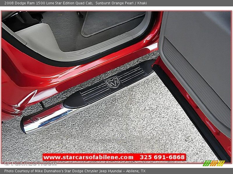 Sunburst Orange Pearl / Khaki 2008 Dodge Ram 1500 Lone Star Edition Quad Cab