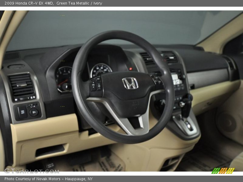 Green Tea Metallic / Ivory 2009 Honda CR-V EX 4WD