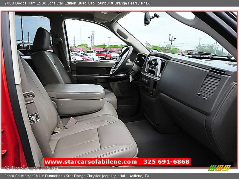 Sunburst Orange Pearl / Khaki 2008 Dodge Ram 1500 Lone Star Edition Quad Cab