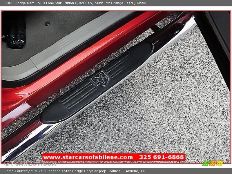 Sunburst Orange Pearl / Khaki 2008 Dodge Ram 1500 Lone Star Edition Quad Cab