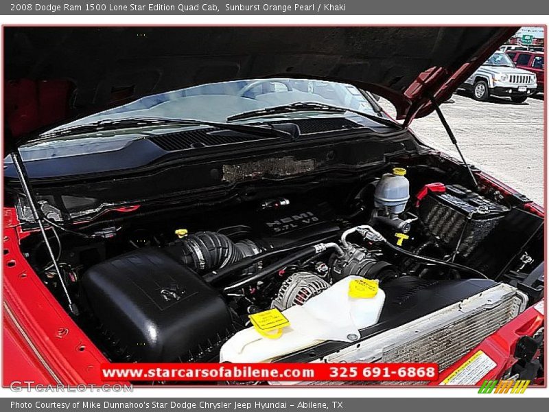 Sunburst Orange Pearl / Khaki 2008 Dodge Ram 1500 Lone Star Edition Quad Cab